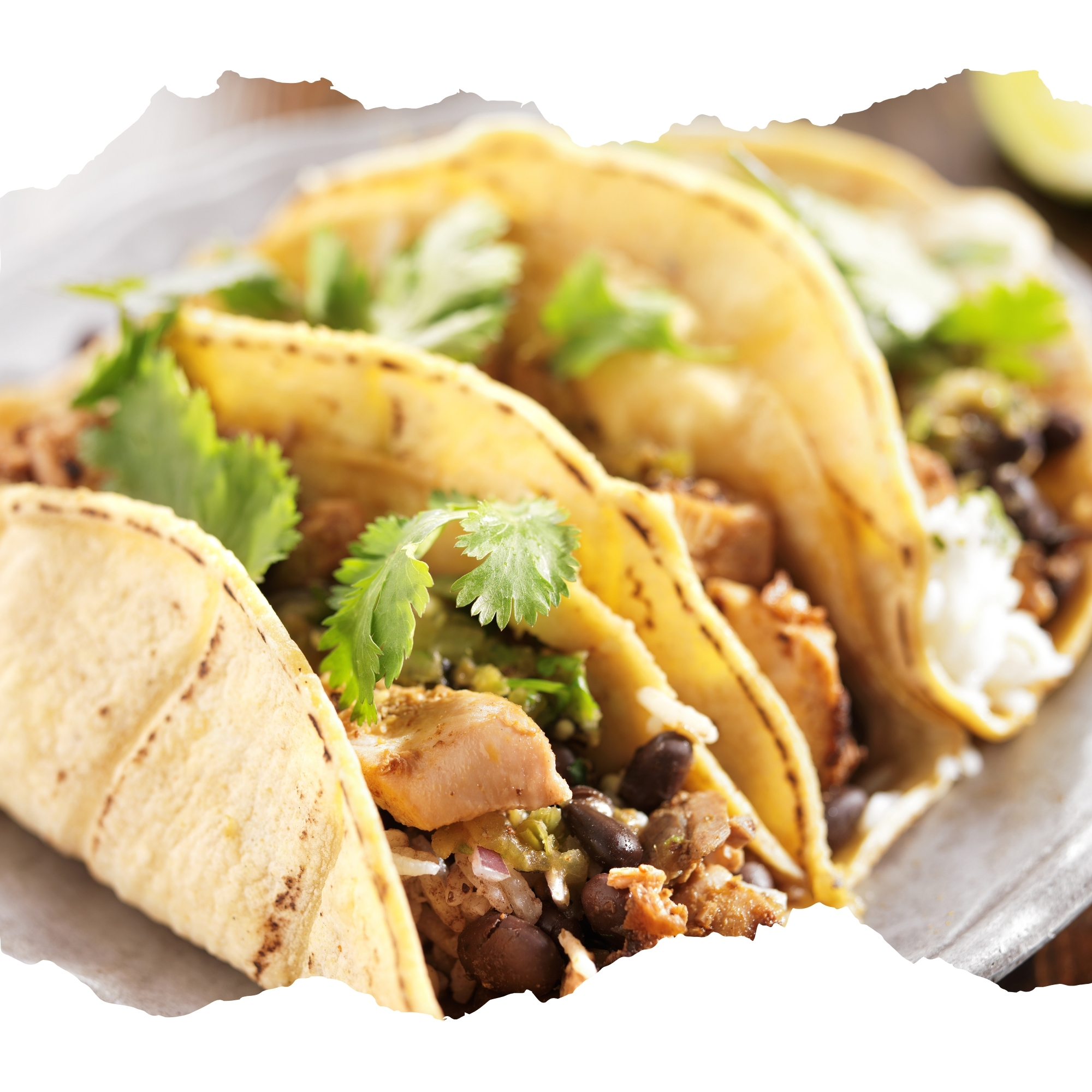 Tacos de arrachera con nopales